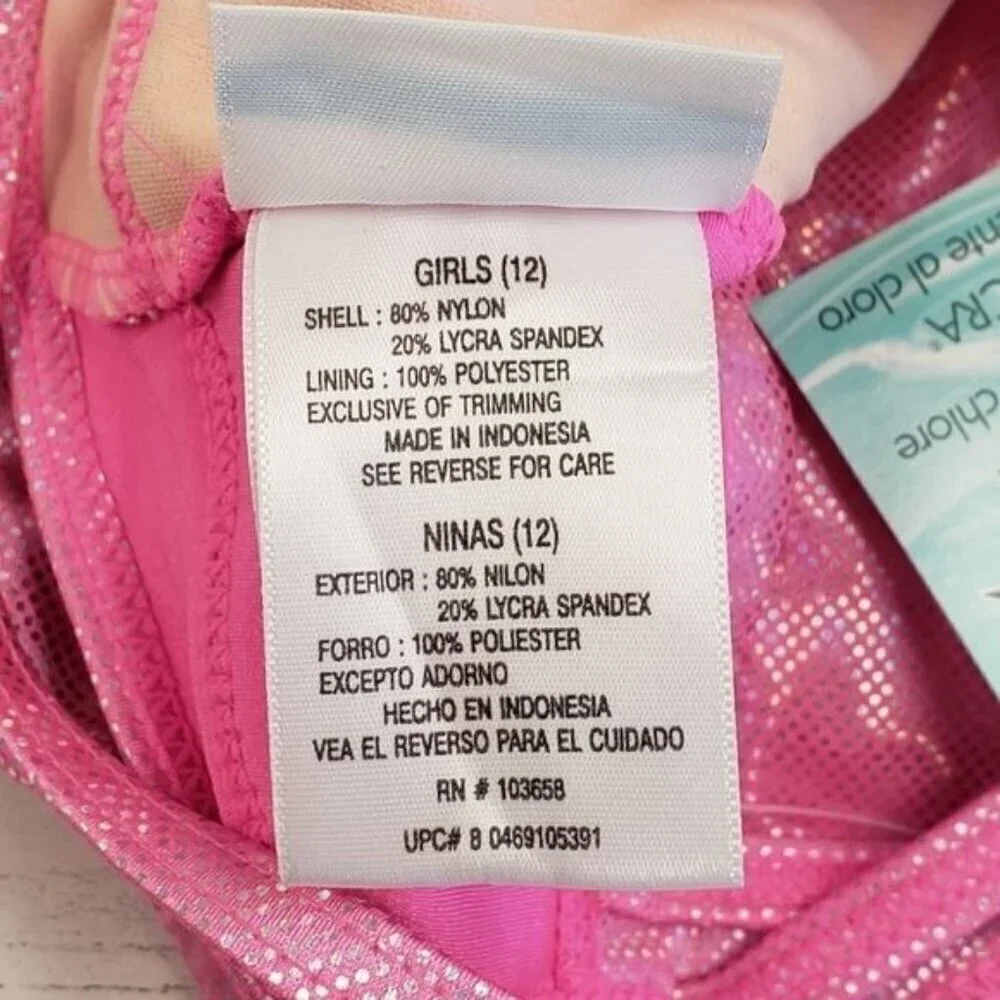 Sand n Sun Girls 2 Piece Heart Swim Suit Size 12 - Picture 8 of 8